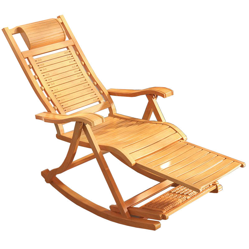 Solid Wood Rocking Chair Bamboo with Padded Seat Rocker Chair Ergonomic Clearhalo 'Chairs & Seating' 'furn' 'furn_rocking_chairs' 'Furniture' 'Living Room Furniture' 'Rocking Chairs' 'rocking_chairs' 5708646