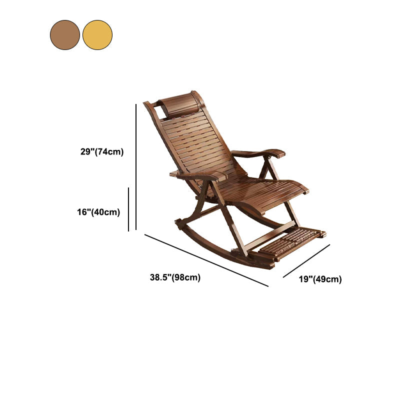 Solid Wood Rocking Chair Bamboo with Padded Seat Rocker Chair Ergonomic Clearhalo 'Chairs & Seating' 'furn' 'furn_rocking_chairs' 'Furniture' 'Living Room Furniture' 'Rocking Chairs' 'rocking_chairs' 5708649