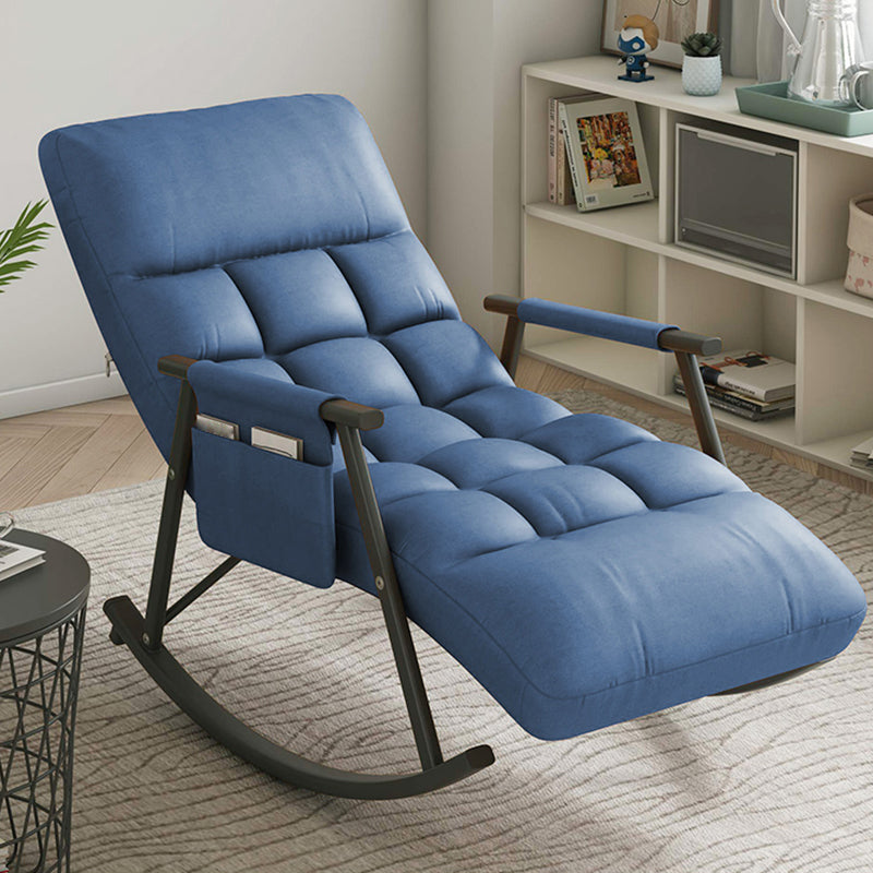 Modern Recliner Chair Upholstered Recliner Chair for Living Room Dark Blue Black Clearhalo 'Chairs & Seating' 'furn' 'furn_rocking_chairs' 'Furniture' 'Living Room Furniture' 'Rocking Chairs' 'rocking_chairs' 5708668