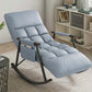 Modern Recliner Chair Upholstered Recliner Chair for Living Room Gray Blue Black Clearhalo 'Chairs & Seating' 'furn' 'furn_rocking_chairs' 'Furniture' 'Living Room Furniture' 'Rocking Chairs' 'rocking_chairs' 5708669