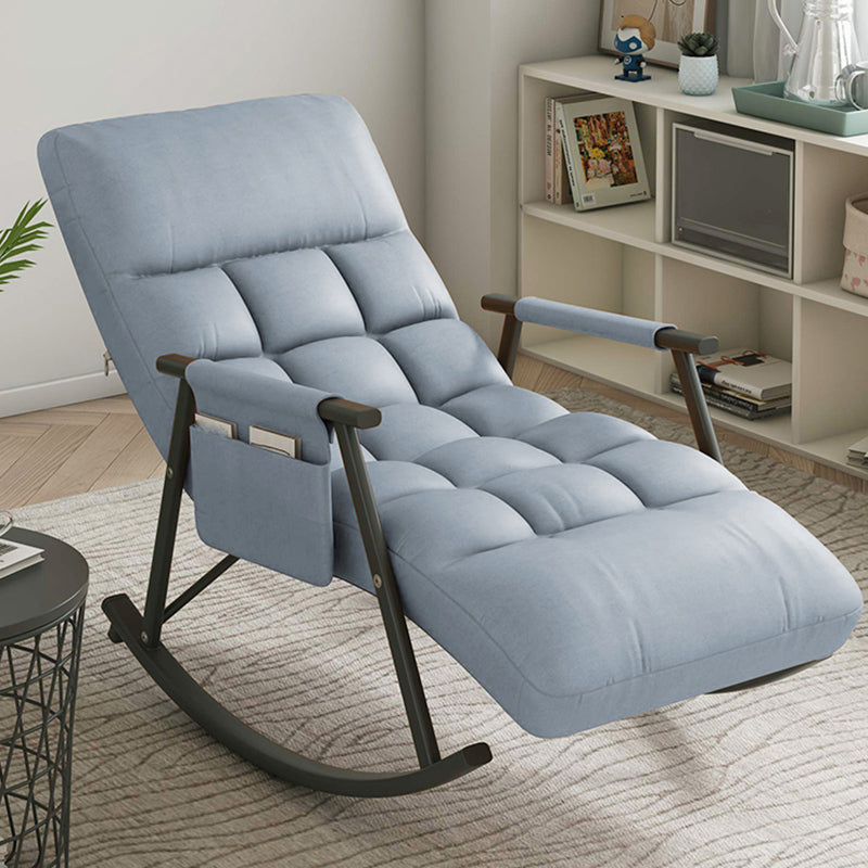 Modern Recliner Chair Upholstered Recliner Chair for Living Room Gray Blue Black Clearhalo 'Chairs & Seating' 'furn' 'furn_rocking_chairs' 'Furniture' 'Living Room Furniture' 'Rocking Chairs' 'rocking_chairs' 5708669