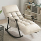 Modern Recliner Chair Upholstered Recliner Chair for Living Room Off-White Black Clearhalo 'Chairs & Seating' 'furn' 'furn_rocking_chairs' 'Furniture' 'Living Room Furniture' 'Rocking Chairs' 'rocking_chairs' 5708673