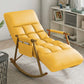 Modern Recliner Chair Upholstered Recliner Chair for Living Room Yellow Gold Clearhalo 'Chairs & Seating' 'furn' 'furn_rocking_chairs' 'Furniture' 'Living Room Furniture' 'Rocking Chairs' 'rocking_chairs' 5708678