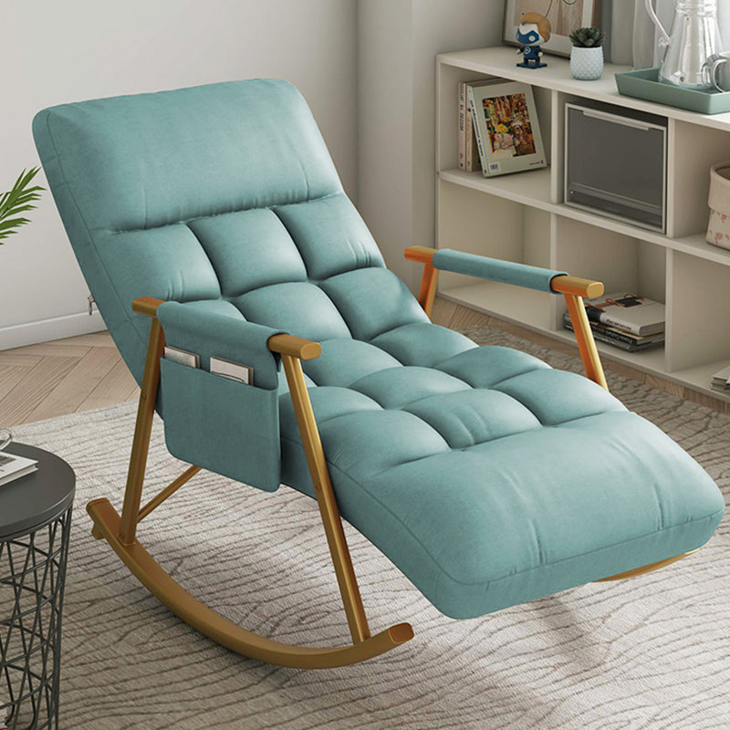 Modern Recliner Chair Upholstered Recliner Chair for Living Room Green Gold Clearhalo 'Chairs & Seating' 'furn' 'furn_rocking_chairs' 'Furniture' 'Living Room Furniture' 'Rocking Chairs' 'rocking_chairs' 5708681