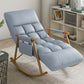 Modern Recliner Chair Upholstered Recliner Chair for Living Room Gray Blue Gold Clearhalo 'Chairs & Seating' 'furn' 'furn_rocking_chairs' 'Furniture' 'Living Room Furniture' 'Rocking Chairs' 'rocking_chairs' 5708686