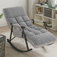 Modern Recliner Chair Upholstered Recliner Chair for Living Room Grey Black Clearhalo 'Chairs & Seating' 'furn' 'furn_rocking_chairs' 'Furniture' 'Living Room Furniture' 'Rocking Chairs' 'rocking_chairs' 5708688