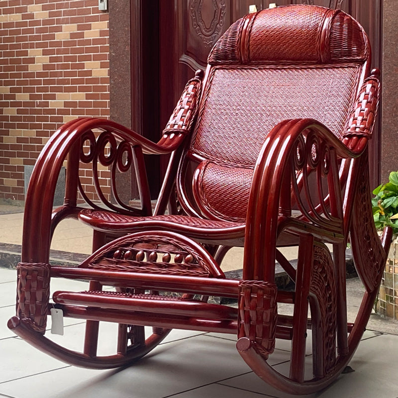 Chaise de fauteuil inclinable traditionnel chaise inclinable en rotin / en osier pour le salon