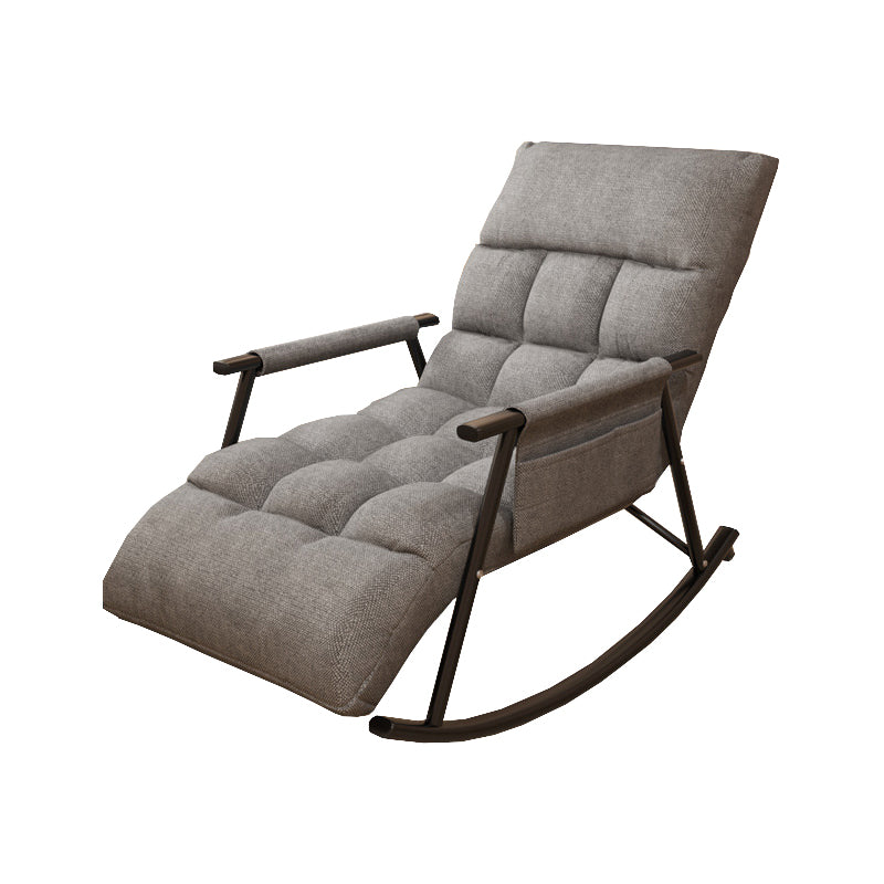 Contemporary Rocking Chair Wing Back Rocker Chair with Seat Cushion Light Grey Clearhalo 'Chairs & Seating' 'furn' 'furn_rocking_chairs' 'Furniture' 'Living Room Furniture' 'Rocking Chairs' 'rocking_chairs' 5709007