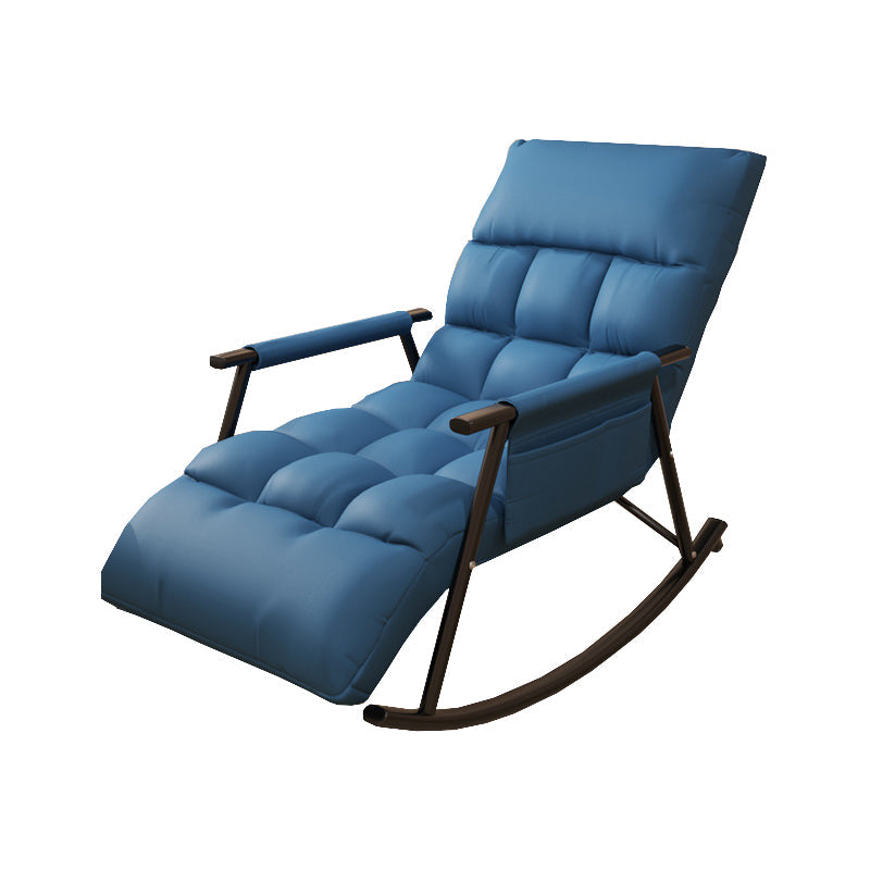 Contemporary Rocking Chair Wing Back Rocker Chair with Seat Cushion Blue Clearhalo 'Chairs & Seating' 'furn' 'furn_rocking_chairs' 'Furniture' 'Living Room Furniture' 'Rocking Chairs' 'rocking_chairs' 5709017