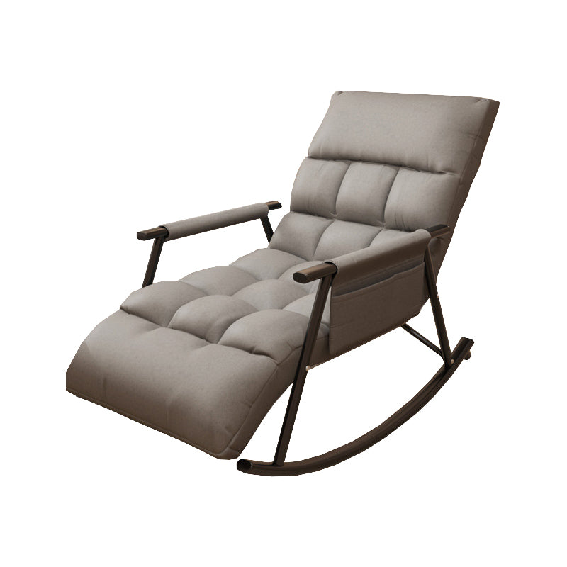 Contemporary Rocking Chair Wing Back Rocker Chair with Seat Cushion Dark Gray Clearhalo 'Chairs & Seating' 'furn' 'furn_rocking_chairs' 'Furniture' 'Living Room Furniture' 'Rocking Chairs' 'rocking_chairs' 5709019