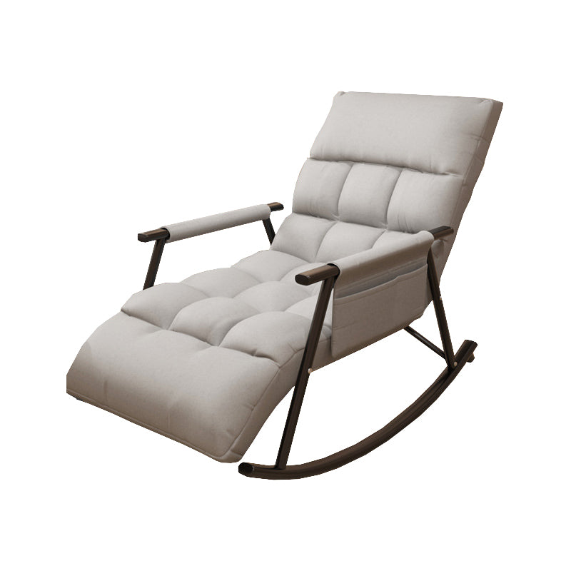Contemporary Rocking Chair Wing Back Rocker Chair with Seat Cushion Light Grey Clearhalo 'Chairs & Seating' 'furn' 'furn_rocking_chairs' 'Furniture' 'Living Room Furniture' 'Rocking Chairs' 'rocking_chairs' 5709020