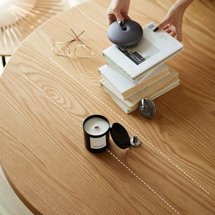 Mesa de comedor redonda Color de madera moderno de madera sólida