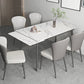 Luxury Sintered Stone Top Table Extendable Rectangle Table with 4 Legs