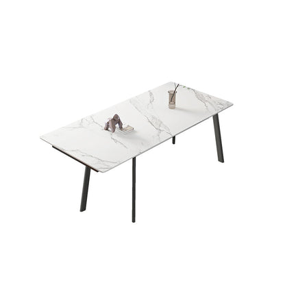Luxury Sintered Stone Top Table Extendable Rectangle Table with 4 Legs