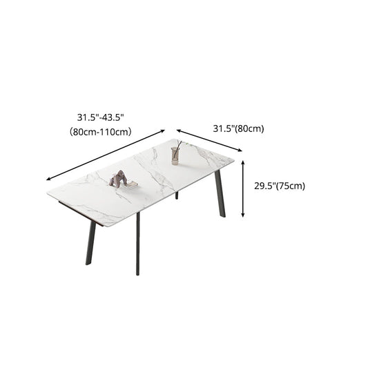 豪華な焼結石トップテーブル4脚の拡張可能な長方形のテーブル
