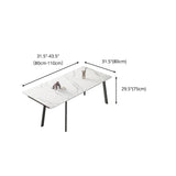 Luxury Sintered Stone Top Table Extendable Rectangle Table with 4 Legs