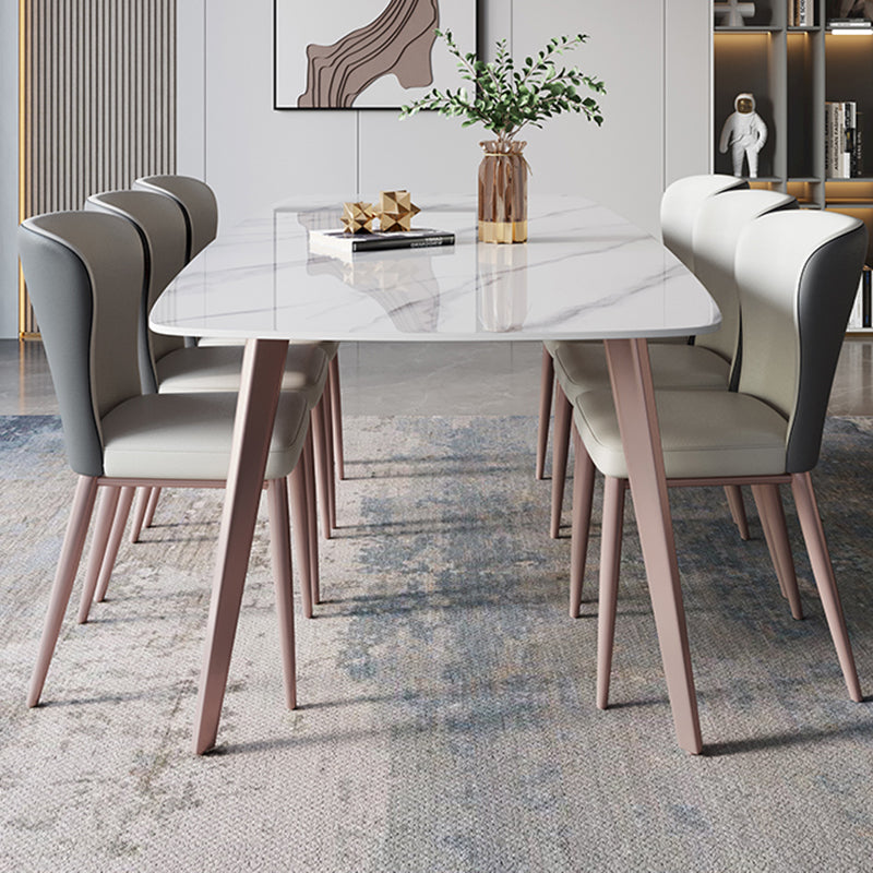 レストラン用の4本の脚を備えたモダンな焼結のトップテーブル長方形のテーブル