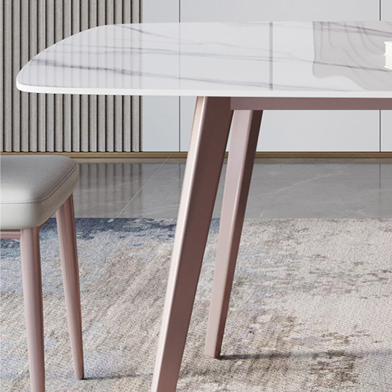 レストラン用の4本の脚を備えたモダンな焼結のトップテーブル長方形のテーブル