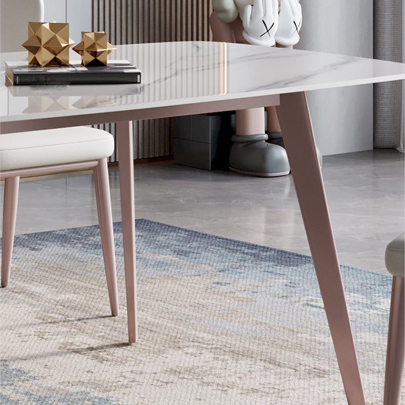 レストラン用の4本の脚を備えたモダンな焼結のトップテーブル長方形のテーブル