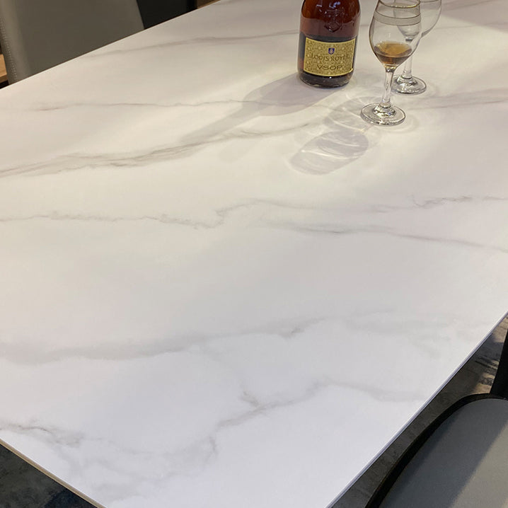 Modern Rectangle Dining Table 4 Legs Standard Height Table without Chair Clearhalo 'Dining Tables & Seating' 'Dining Tables' 'dining_table' 'furn' 'furn_dining_table' 'Furniture' 'Kitchen & Dining Furniture' 5709236