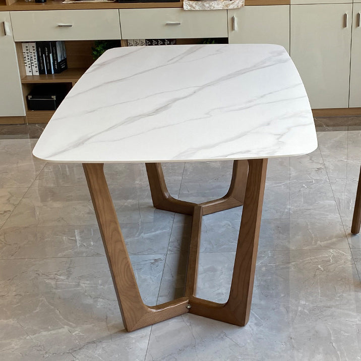 Modern Rectangle Dining Table 4 Legs Standard Height Table without Chair Clearhalo 'Dining Tables & Seating' 'Dining Tables' 'dining_table' 'furn' 'furn_dining_table' 'Furniture' 'Kitchen & Dining Furniture' 5709240