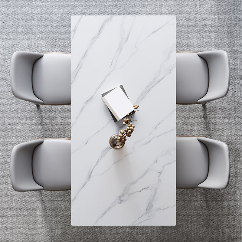 Medieval Modern Sintered Stone Table for Restaurant Rectangle Table with 4 Wood Legs Clearhalo 'Dining Tables & Seating' 'Dining Tables' 'dining_table' 'furn' 'furn_dining_table' 'Furniture' 'Kitchen & Dining Furniture' 5709270