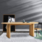 Modern Natural Base Table Oval Wood Top Dinner Room Kitchen Table 86.6"L x 35.4"W x 29.5"H Without Chairs Clearhalo 'Dining Tables & Seating' 'Dining Tables' 'dining_table' 'furn' 'furn_dining_table' 'Furniture' 'Kitchen & Dining Furniture' 5709348