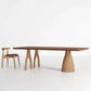 Brown Dining Table Rectangle Contemporary Style Solid Wood Dinner Table