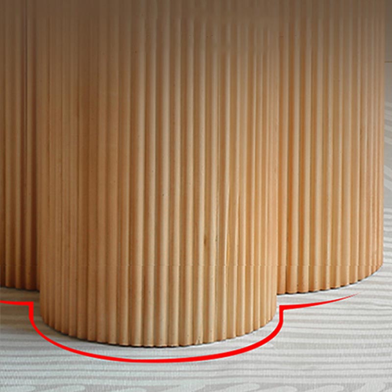 Modern Brown Wood Dining Table Round Dining Table for Kitchen