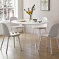 Contemporary White Stone Table Round Dining Table for Kitchen Clearhalo 'Dining Tables & Seating' 'Dining Tables' 'dining_table' 'furn' 'furn_dining_table' 'Furniture' 'Kitchen & Dining Furniture' 5709496