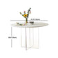 Contemporary White Stone Table Round Dining Table for Kitchen Clearhalo 'Dining Tables & Seating' 'Dining Tables' 'dining_table' 'furn' 'furn_dining_table' 'Furniture' 'Kitchen & Dining Furniture' 5709501
