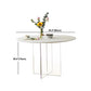 Contemporary White Stone Table Round Dining Table for Kitchen Clearhalo 'Dining Tables & Seating' 'Dining Tables' 'dining_table' 'furn' 'furn_dining_table' 'Furniture' 'Kitchen & Dining Furniture' 5709502