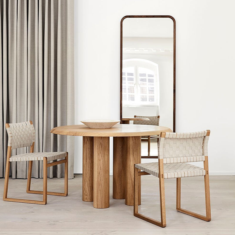 ソリッドウッドダイニングテーブルホーム用モダンラウンドダイニングルームテーブル