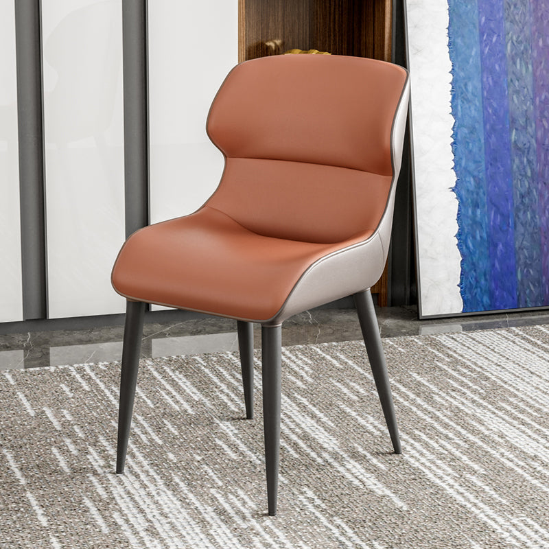 Contemporary Dining Chairs Wingback Dining Arm Side Chair with Metal Legs Clearhalo 'Dining Chairs' 'Dining Tables & Seating' 'dining_chair' 'furn' 'furn_dining_chair' 'Furniture' 'Kitchen & Dining Furniture' 5709551