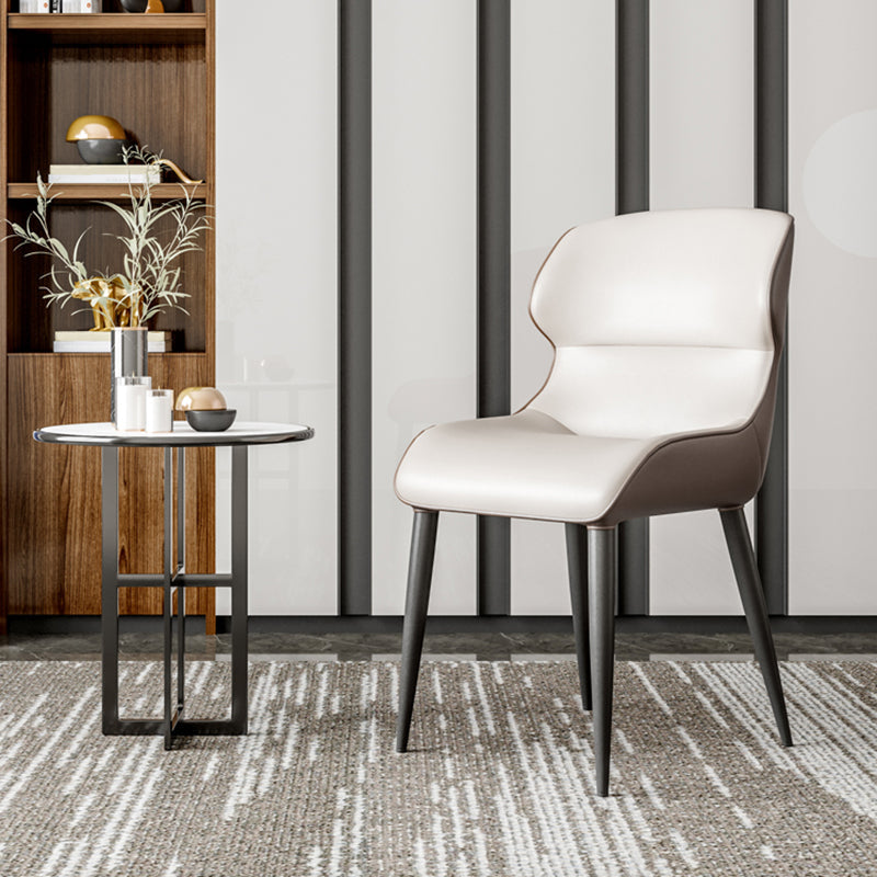 Contemporary Dining Chairs Wingback Dining Arm Side Chair with Metal Legs Clearhalo 'Dining Chairs' 'Dining Tables & Seating' 'dining_chair' 'furn' 'furn_dining_chair' 'Furniture' 'Kitchen & Dining Furniture' 5709556