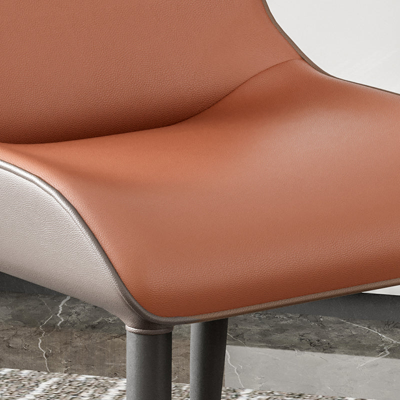 Contemporary Dining Chairs Wingback Dining Arm Side Chair with Metal Legs Clearhalo 'Dining Chairs' 'Dining Tables & Seating' 'dining_chair' 'furn' 'furn_dining_chair' 'Furniture' 'Kitchen & Dining Furniture' 5709562