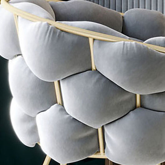 Nordic Design Armless Chair Velvet Solid Back Dining Chairs for Home