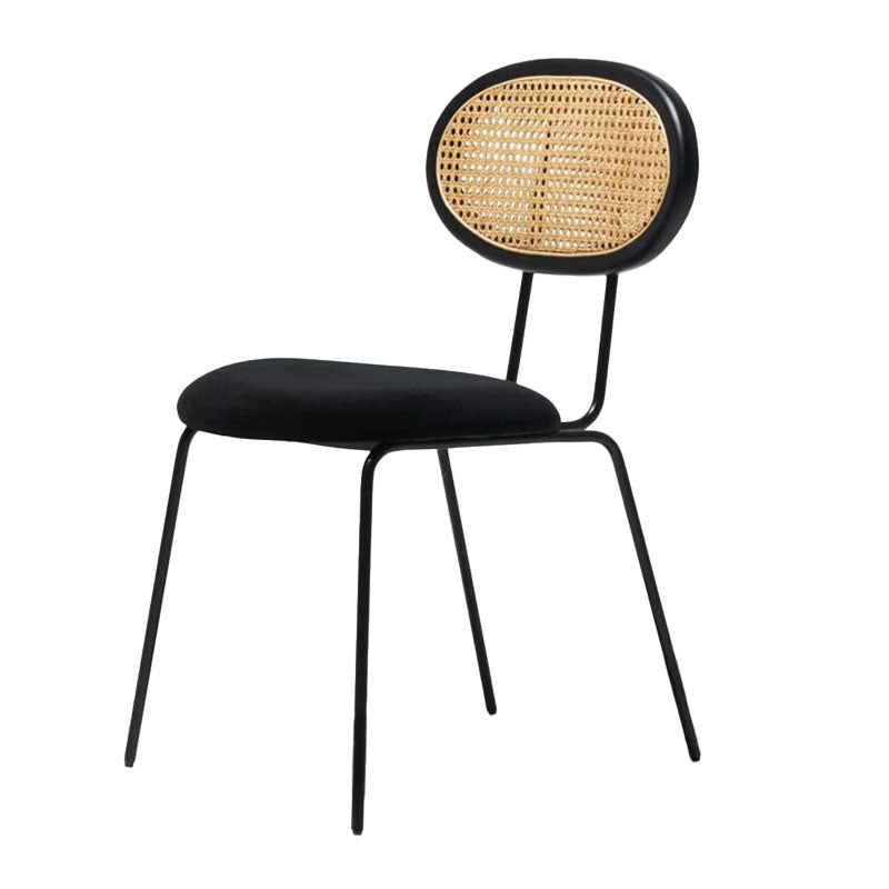 Fabric Dining Chairs Industrial Style Open Back Dining Side Chair Black 1 Piece Clearhalo 'Dining Chairs' 'Dining Tables & Seating' 'dining_chair' 'furn' 'furn_dining_chair' 'Furniture' 'Kitchen & Dining Furniture' 5709585