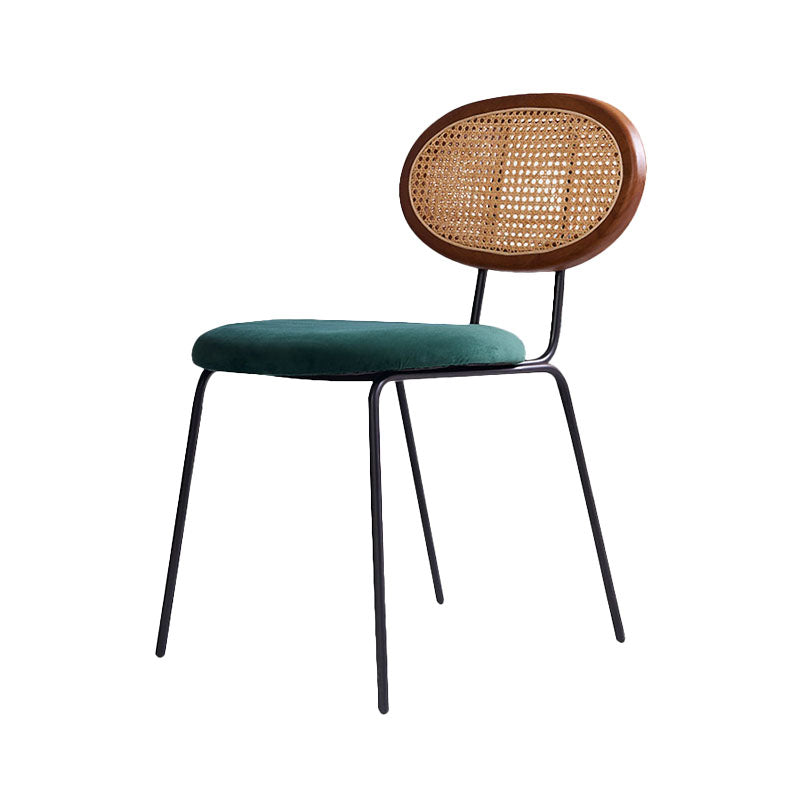 Fabric Dining Chairs Industrial Style Open Back Dining Side Chair Green 1 Piece Clearhalo 'Dining Chairs' 'Dining Tables & Seating' 'dining_chair' 'furn' 'furn_dining_chair' 'Furniture' 'Kitchen & Dining Furniture' 5709590