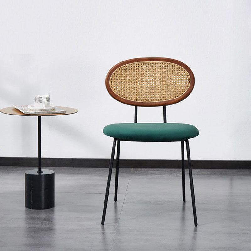 Fabric Dining Chairs Industrial Style Open Back Dining Side Chair Clearhalo 'Dining Chairs' 'Dining Tables & Seating' 'dining_chair' 'furn' 'furn_dining_chair' 'Furniture' 'Kitchen & Dining Furniture' 5709591