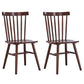 Contemporary Slat Back Dining Chair Wood Dining Armless Side Chair