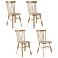 Contemporary Slat Back Dining Chair Wood Dining Armless Side Chair