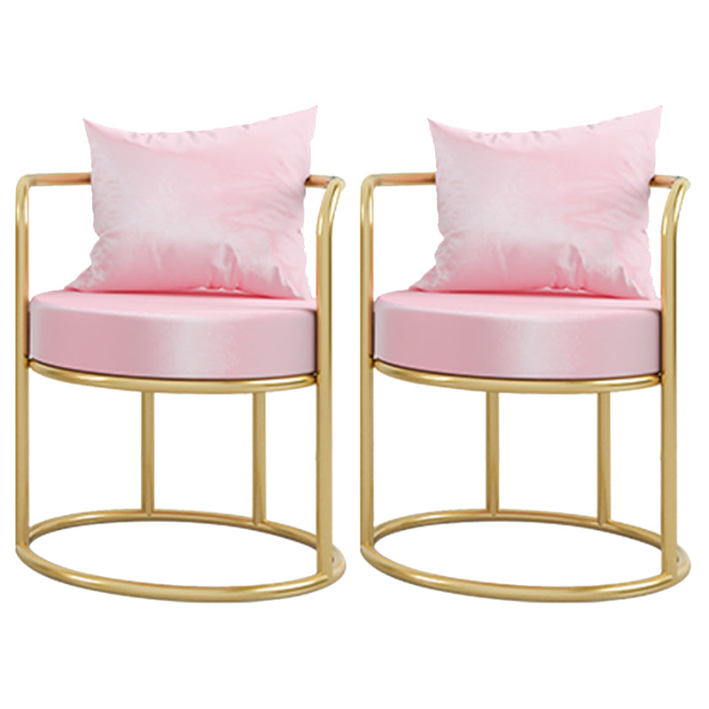 Sedie da pranzo a braccio di velluto glam sedia da pranzo in metallo per uso domestico