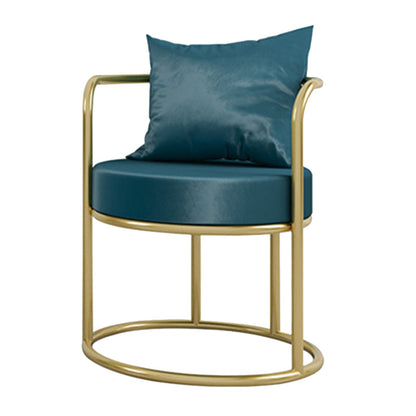 Sedie da pranzo a braccio di velluto glam sedia da pranzo in metallo per uso domestico