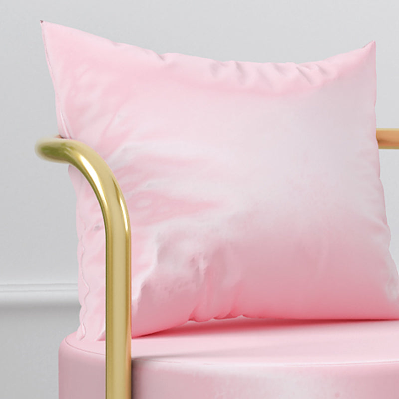 Sedie da pranzo a braccio di velluto glam sedia da pranzo in metallo per uso domestico