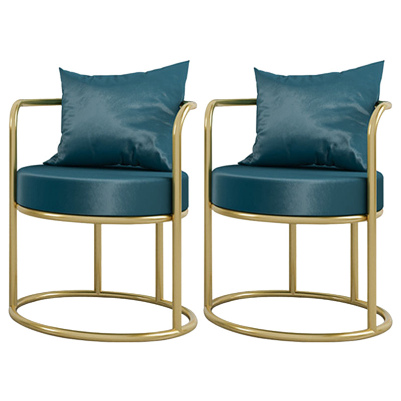 Sedie da pranzo a braccio di velluto glam sedia da pranzo in metallo per uso domestico