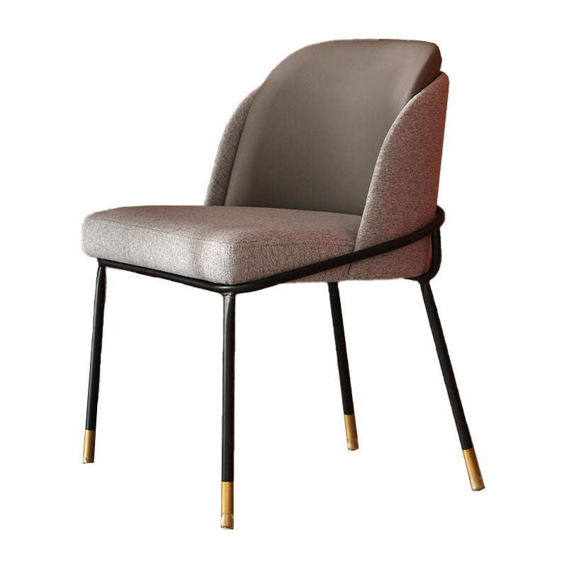 布張りのダイニングチェア北欧スタイルのアームレスソリッドバックチェアのための家