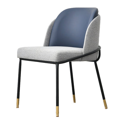 布張りのダイニングチェア北欧スタイルのアームレスソリッドバックチェアのための家