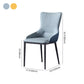 Contemporary Kitchen Chairs Dining Arm Side Chairs with Metal Legs