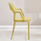 Chaise de cuisine contemporaine chaise latéral de bras à manger avec des jambes en plastique